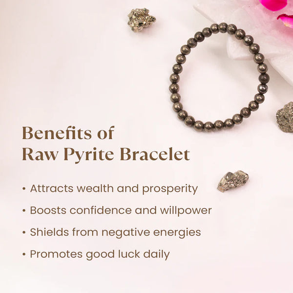 Energised Raw Pyrite Bracelet - 10x Stronger - Aggarwal jewels