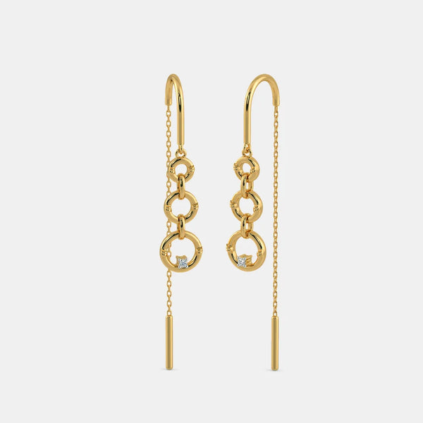 The Sleek Ringlet Sui Dhaga Earrings - Aggarwal jewels