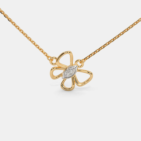 The Flutter And Floral Kids Necklace - Aggarwal jewels