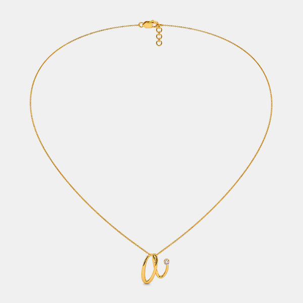 The Cursive A Necklace - Aggarwal jewels