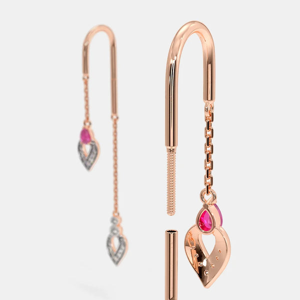 The Affluer Sui Dhaga Earrings - Aggarwal jewels
