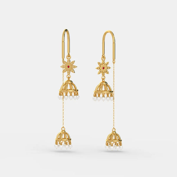 The Khushi Sui Dhaga Earrings - Aggarwal jewels
