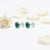Green Gemstone Stylish Silver Earrings - Aggarwal jewels