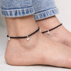 Butterfly Charm Black Thread Anklet Women & Girls