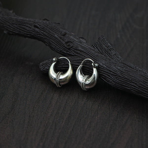 Men's Silver Bali with Authentic Desi Look - Aggarwal jewels
