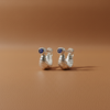 Royal Stone Textured Silver Bali For Boys - Aggarwal jewels