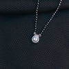 Elegant Black Bead Mangalsutra with Teardrop Gemstone Pendant - Aggarwal jewels