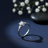 Minimal Diamond-Look Silver Ring - Aggarwal jewels
