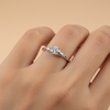 Minimal Diamond-Look Silver Ring - Aggarwal jewels