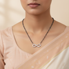 Leaf Infinity Silver Mangalsutra - Aggarwal jewels