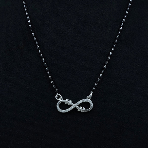 Leaf Infinity Silver Mangalsutra - Aggarwal jewels