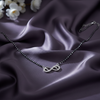 Infinity Love Black Beads Silver Mangalsutra - Aggarwal jewels