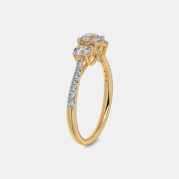 The Joel Three Stone Solitaire Ring - Aggarwal jewels