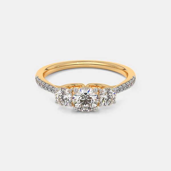 The Joel Three Stone Solitaire Ring - Aggarwal jewels