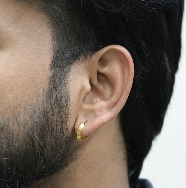 Classic Men’s Silver Bali Minimal Hoop Earring for Boys - Aggarwal jewels