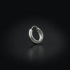 Dual Line Silver Bali for Men – Textured Hoop Earrings - Aggarwal jewels