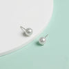 Silver Pearl Stud Earrings with Matching Pearl Pendant Necklace - Aggarwal jewels
