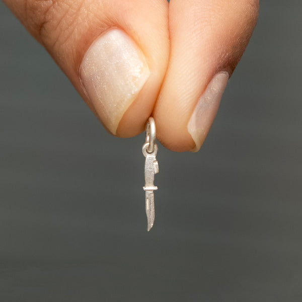 Silver Knife(chaku) Pendant With Chain - Aggarwal jewels
