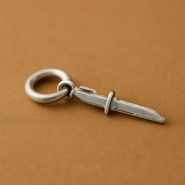Silver Knife(chaku) Pendant With Chain - Aggarwal jewels