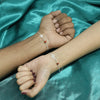 Shiv & Om Couple Silver Bracelets Adjustable Spiritual Band Set - Aggarwal jewels