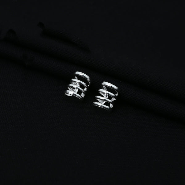 Silver Spring Design Earrings for Girls - Aggarwal jewels