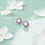 ilver Small Pink Stone on Edge Flower Design Earrings for Girls - Aggarwal jewels