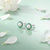 Silver Small Green Stone on Edge Flower Design Earrings for Girls - Aggarwal jewels