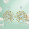 Elegant Dual-Tone Spiral Silver Drop Earrings - Aggarwal jewels