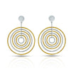 Elegant Dual-Tone Spiral Silver Drop Earrings - Aggarwal jewels