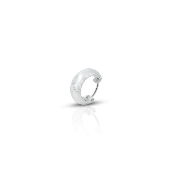Silver Curved Line Design Earrings for Girls - Aggarwal jewels