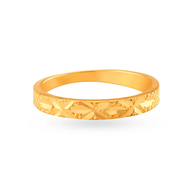 Brilliant Lattice 22 Karat Gold Ring - Aggarwal jewels