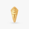 Sculpt Ridge Gold Ring - Aggarwal jewels