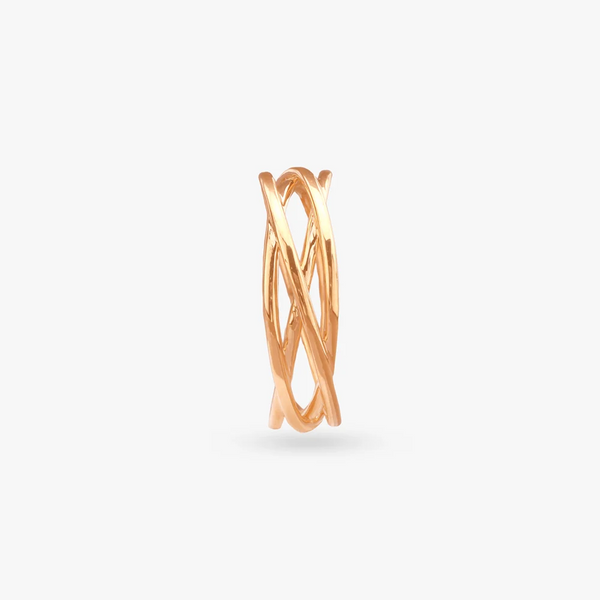 Interlace Flow Gold Ring - Aggarwal jewels