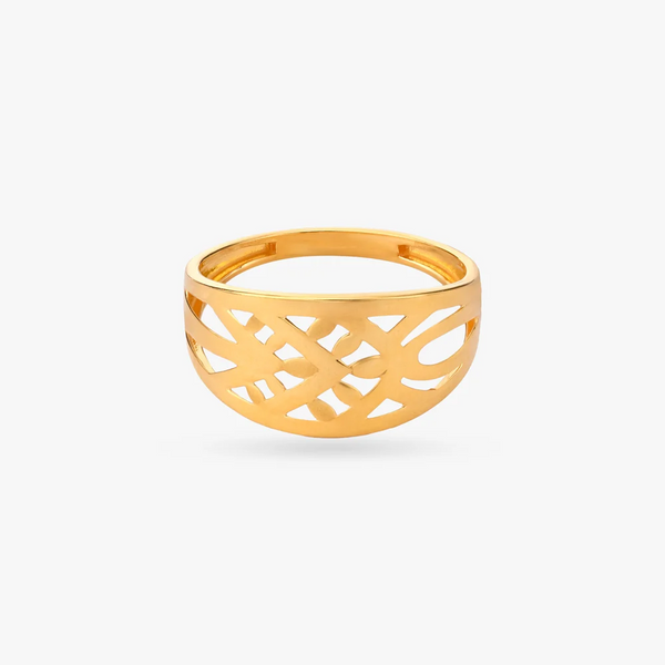 Lattice Flow Gold Ring - Aggarwal jewels