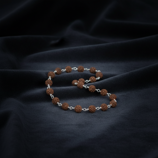 Shiv Aura Rudraksha Bracelet Sterling Silver Spiritual Bracelet