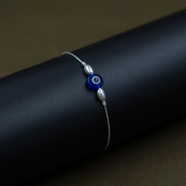 Evil Eye Silver Wrist Charm