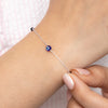 Silver Blue Evil Eye Protection Adjustable Bracelet