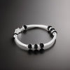 Silver Black Beads Kada for Baby