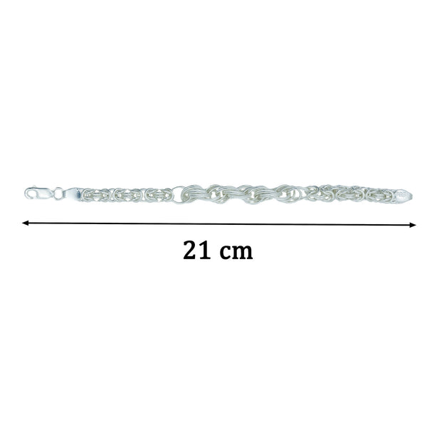 Classic Silver Rope Chain Bracelet for Men