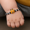 Yellow Playful Silver & Black Beaded baby Bracelet