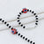 Red Playful Silver & Black Beaded baby Bracelet