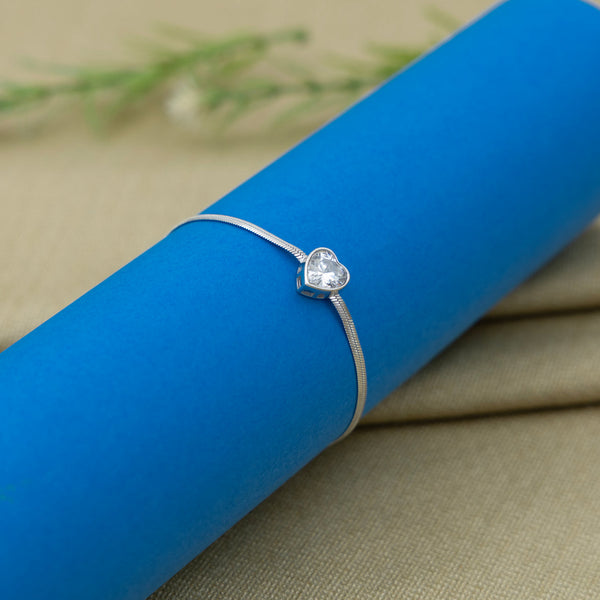 Silver Heart Charm Bracelet