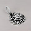 Sterling Silver Center Om Surya Design Pendant