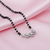 Silver Center CZ Stone Three Circle Design Mangalsutra for Girls
