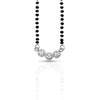 Silver Center CZ Stone Three Circle Design Mangalsutra for Girls