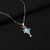 Silver Rose Gold Chain Pendant with Dancing Girl Design