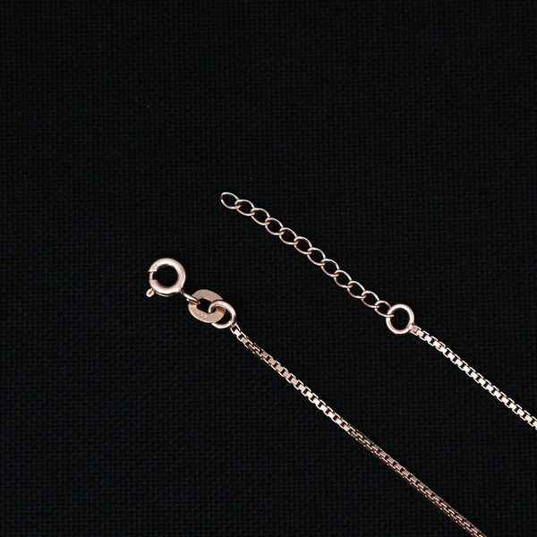 Silver Rose Gold Chain Pendant with Dancing Girl Design