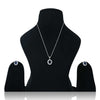 Sterling Silver Oval Shape Blue Stone Pendant for Girls