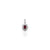 Silver Center Maroon Gem Stone Oval Design Pendant for Girls