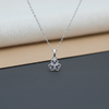 Sterling Silver Blue Stone Floral Pendant